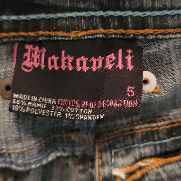 Makaveli Womens Blue Regular Fit Mid Wash Low Rise Denim Straight Jeans Size 5 - Picture 7 of 12